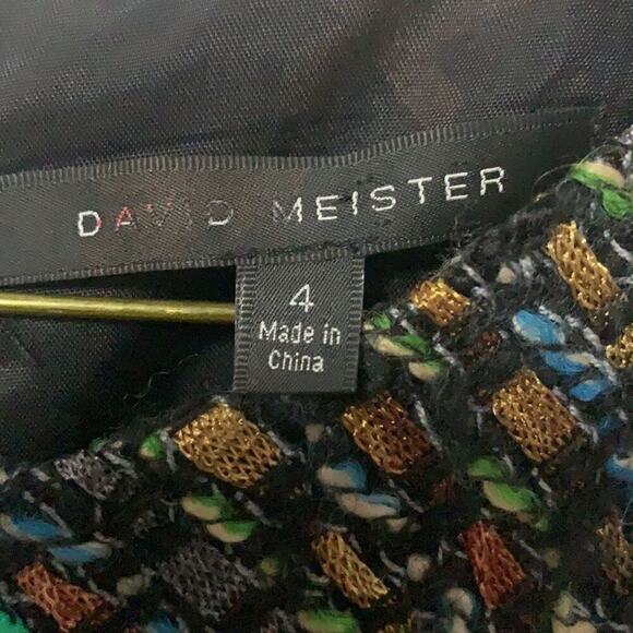 DAVID MEISTER SHEATH WOOL BLEND DRESS SIZE 4 - Picture 6 of 8